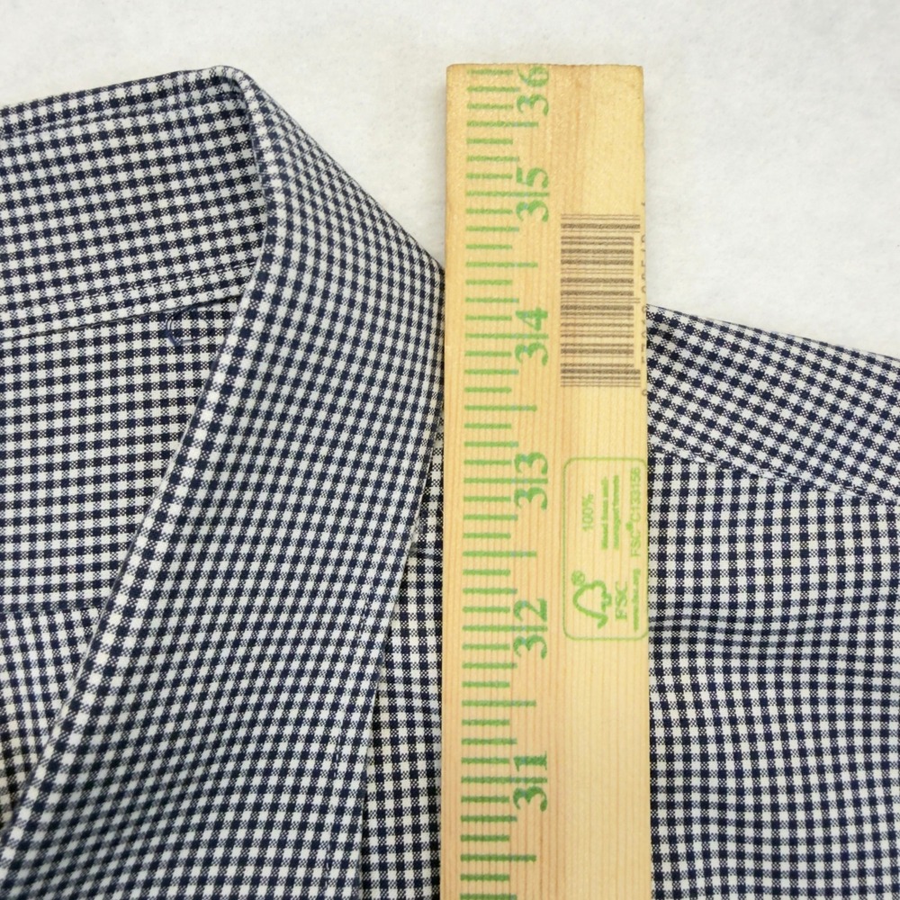 Brooks Brothers Mens 18-34 Traditional Dress Shirt Black White Gingham - Picture 6 of 7